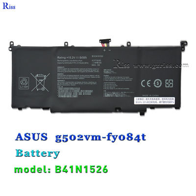 品質  B41N1526 15.2V 64Wh Laptop Battery For ASUS ROG Strix GL502 GL502V GL502VS DB71 工場